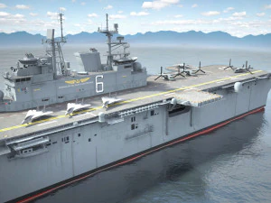 USS America LHA-6 Carrier 3D Model