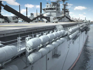 USS America LHA-6 Carrier 3D Model