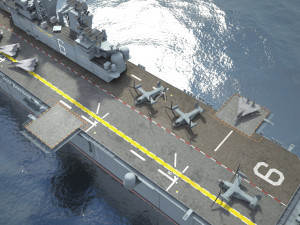 USS America LHA-6 Carrier 3D Model