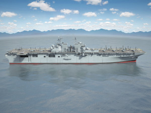 USS America LHA-6 Carrier 3D Model
