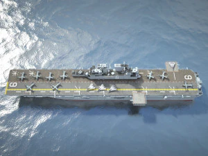 USS America LHA-6 Carrier 3D Model