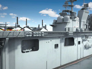 USS America LHA-6 Carrier 3D Model