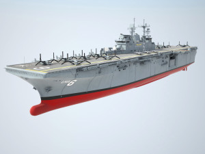 USS America LHA-6 Carrier 3D Model