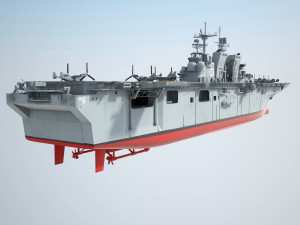 USS America LHA-6 Carrier 3D Model