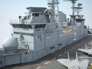 USS America LHA-6 Carrier 3D Model
