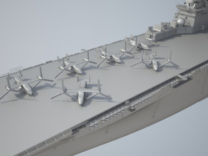 USS America LHA-6 Carrier 3D Model