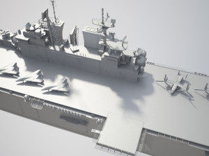USS America LHA-6 Carrier 3D Model