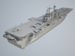 USS America LHA-6 Carrier 3D Model