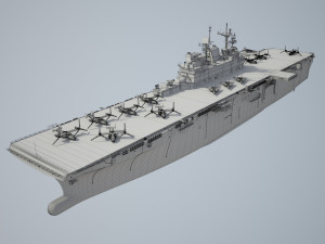 USS America LHA-6 Carrier 3D Model