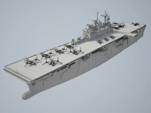 USS America LHA-6 Carrier 3D Model