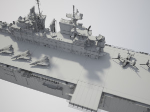 USS America LHA-6 Carrier 3D Model