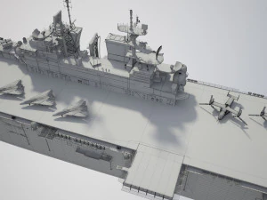 USS America LHA-6 Carrier 3D Model