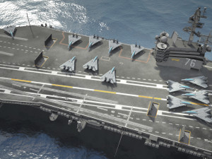 USS Ronald Reagan CVN76 Carrier 3D Model