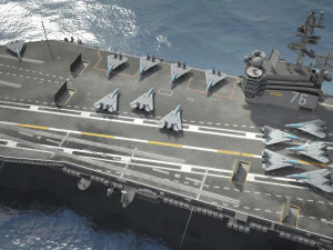 USS Ronald Reagan CVN76 Carrier 3D Model