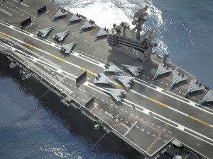 USS Ronald Reagan CVN76 Carrier 3D Model
