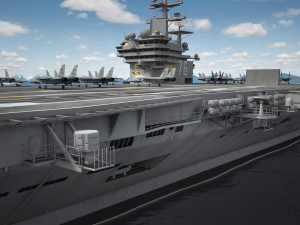 USS Ronald Reagan CVN76 Carrier 3D Model