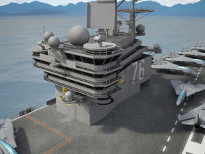 USS Ronald Reagan CVN76 Carrier 3D Model