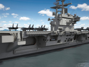 USS Ronald Reagan CVN76 Carrier 3D Model