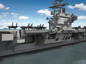 USS Ronald Reagan CVN76 Carrier 3D Model