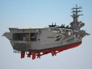 USS Ronald Reagan CVN76 Carrier 3D Model