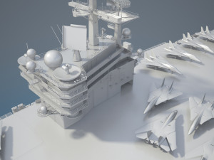 USS Ronald Reagan CVN76 Carrier 3D Model