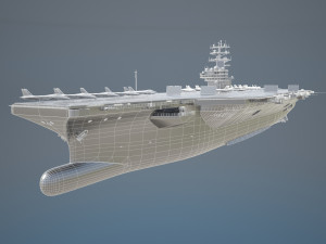 USS Ronald Reagan CVN76 Carrier 3D Model
