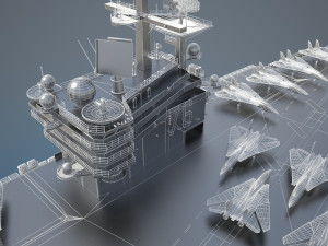 USS Ronald Reagan CVN76 Carrier 3D Model