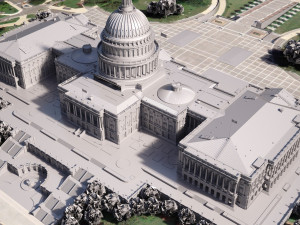 United States Capitol 3Dモデル