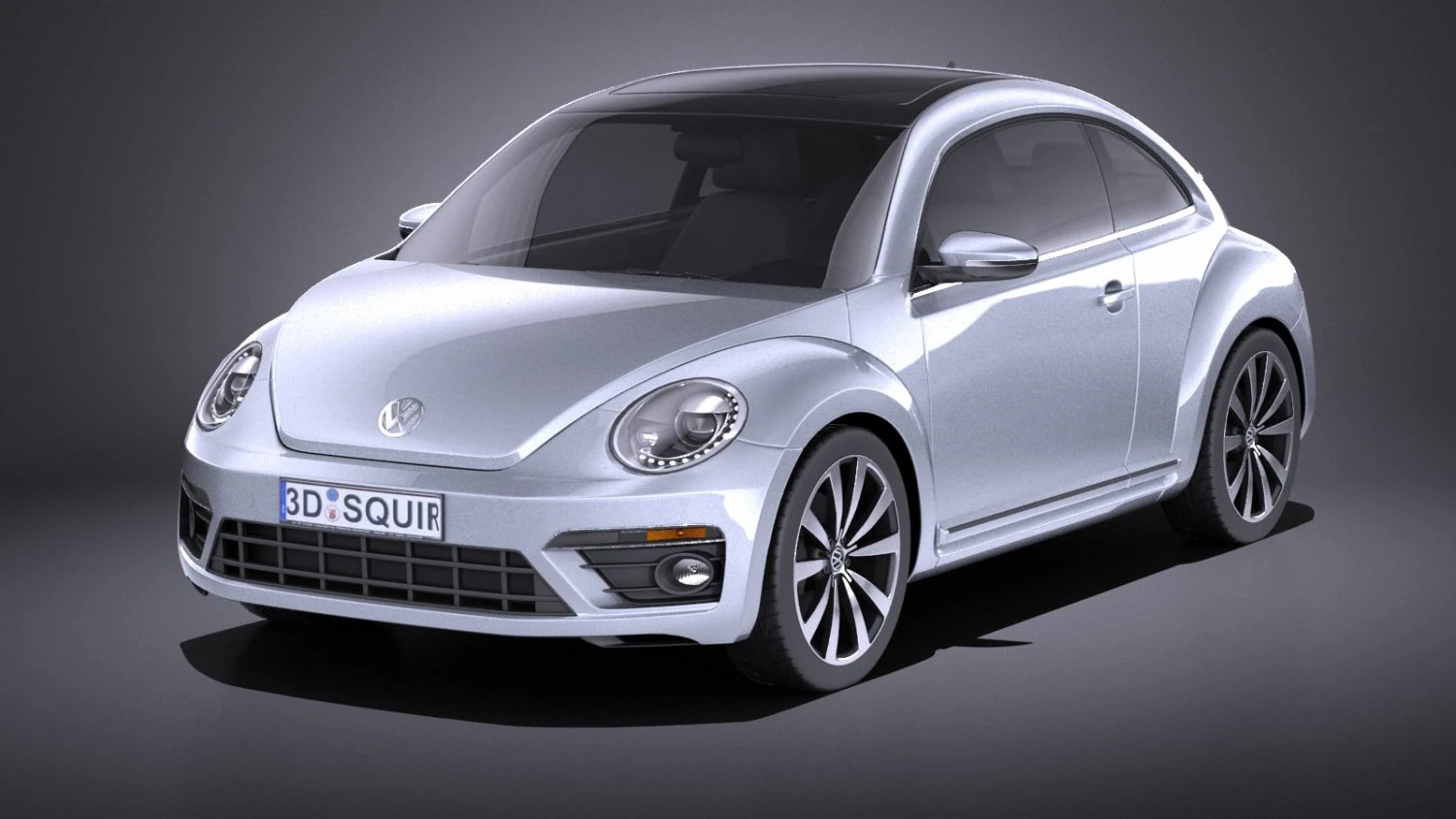 Volkswagen Beetle R-line 2014 vray 3D Model .c4d .max .obj .3ds .fbx .stl .blend 