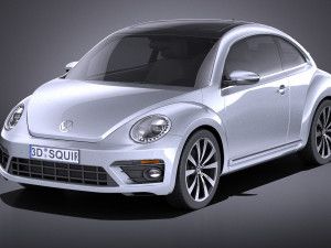 Volkswagen Beetle R-line 2014 vray Model 3D