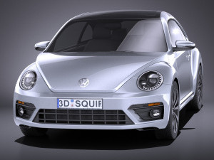 Volkswagen Beetle R-line 2014 vray Modèle 3D