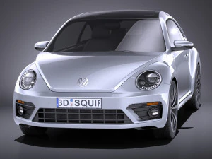 Volkswagen Beetle R-line 2014 vray 3D Model