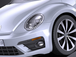 Volkswagen Beetle R-line 2014 vray Modèle 3D