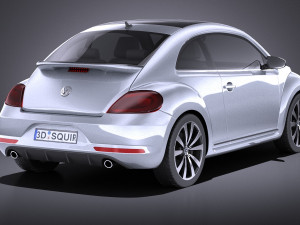 Volkswagen Beetle R-line 2014 vray Modèle 3D