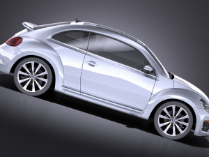 Volkswagen Beetle R-line 2014 vray Modèle 3D