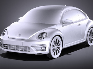 Volkswagen Beetle R-line 2014 vray Modèle 3D