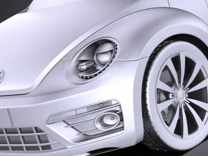 Volkswagen Beetle R-line 2014 vray Modèle 3D