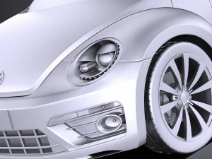 Volkswagen Beetle R-line 2014 vray 3D Model