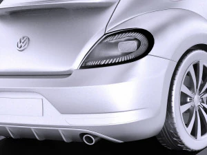 Volkswagen Beetle R-line 2014 vray 3D Model