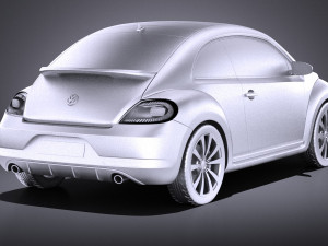 Volkswagen Beetle R-line 2014 vray Modèle 3D