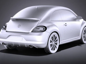 Volkswagen Beetle R-line 2014 vray 3D Model