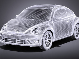 Volkswagen Beetle R-line 2014 vray Modèle 3D