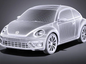 Volkswagen Beetle R-line 2014 vray 3D Model