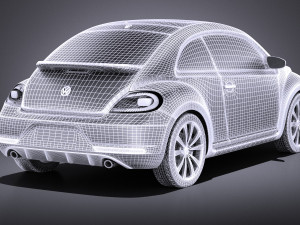 Volkswagen Beetle R-line 2014 vray Modèle 3D