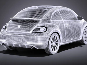 Volkswagen Beetle R-line 2014 vray 3D Model