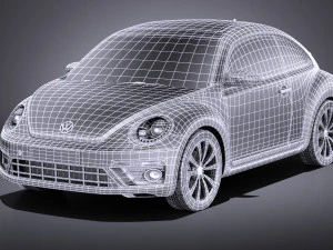 Volkswagen Beetle R-line 2014 vray 3D Model