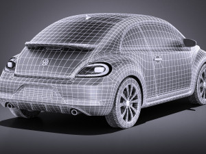Volkswagen Beetle R-line 2014 vray Modèle 3D
