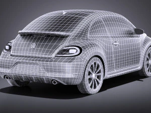 Volkswagen Beetle R-line 2014 vray 3D Model