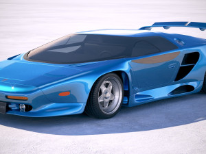 Vector Avtech WX3 1993 3D Model