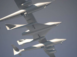 Virgin Galactic Shuttle 3D Model